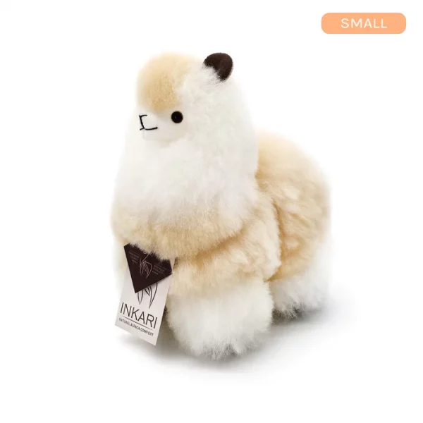 Inkari  – Alpaka Kuscheltier Small (23 cm) - Vanilla