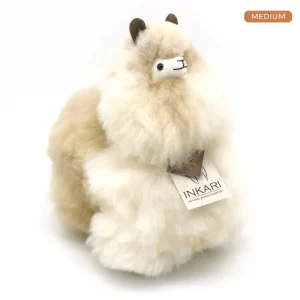 Inkari  – Alpaka Kuscheltier Medium (32 cm) - Sahara