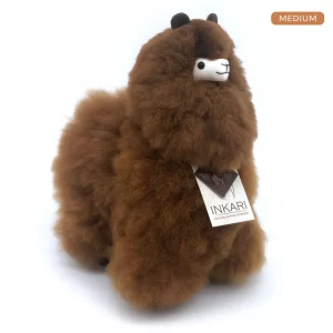 Inkari  – Alpaka Kuscheltier Medium (32 cm) - Walnut