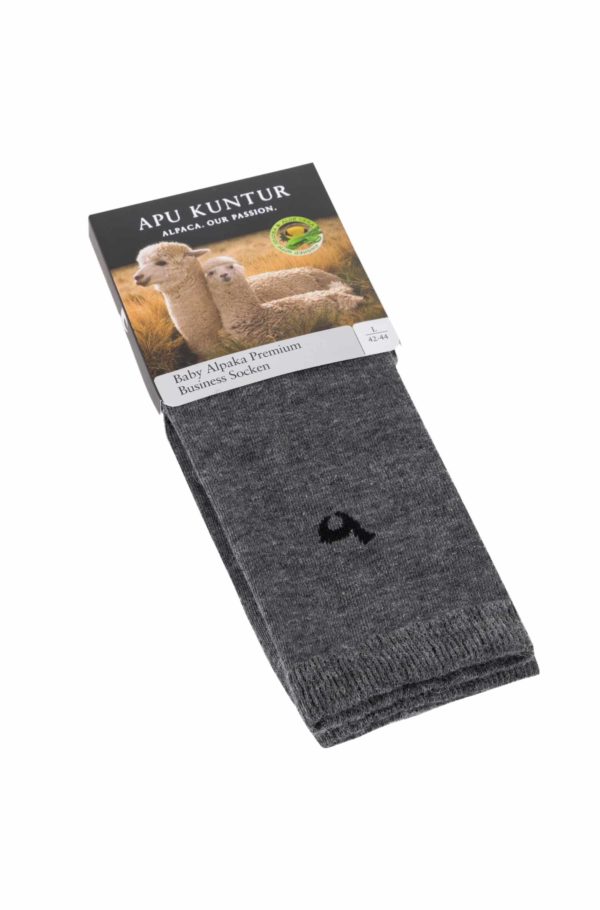 Alpaka Socken BUSINESS grau – Bild 2