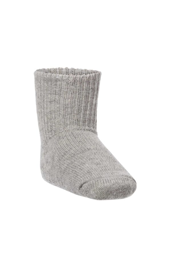 Alpaka Socken Baby - Silbergrau – Bild 2