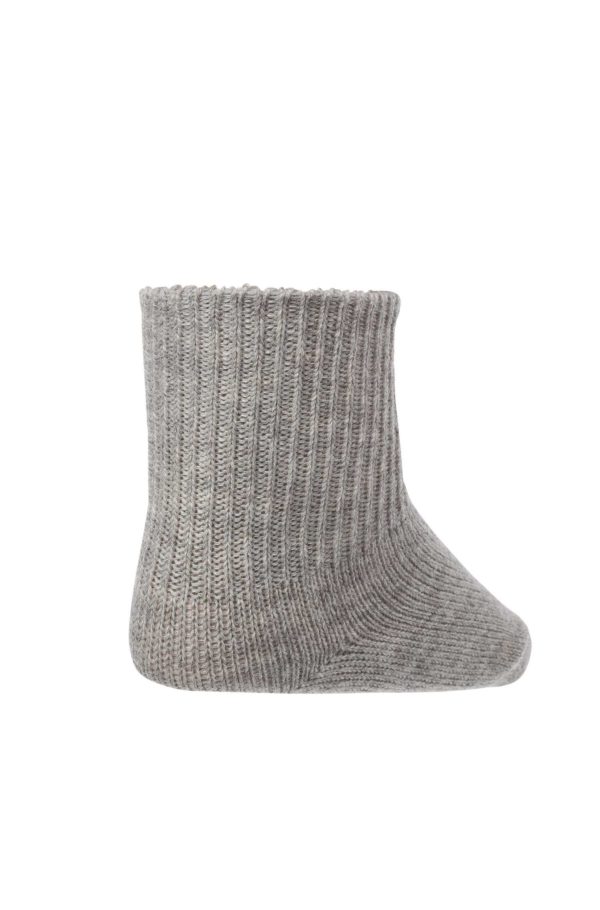 Alpaka Socken Baby - Silbergrau – Bild 3