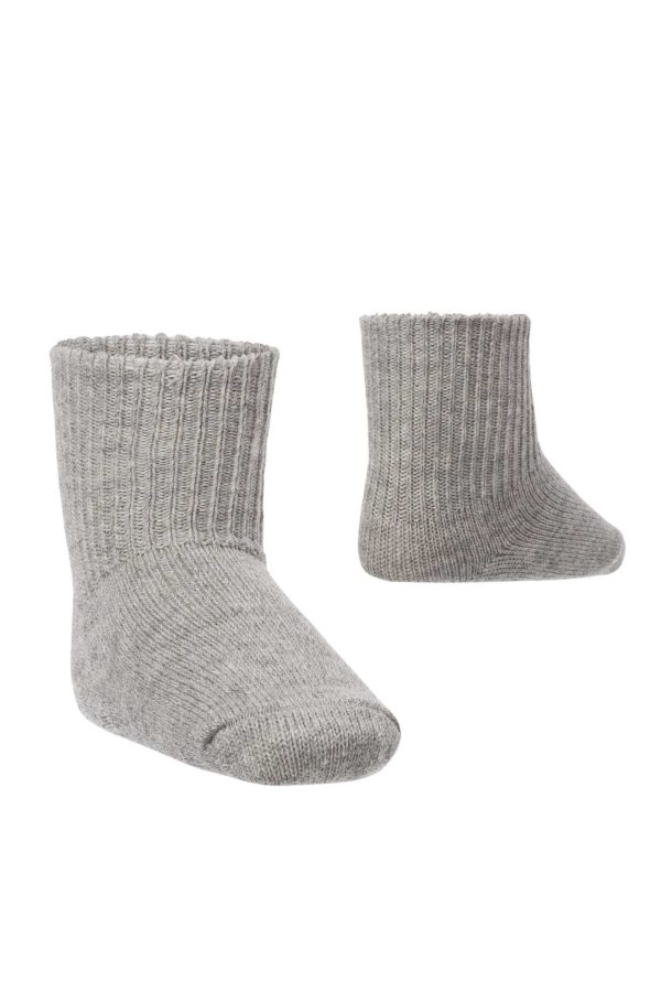 Alpaka Socken Baby - Silbergrau