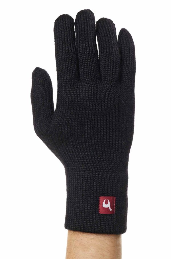 Alpaka Fingerhandschuhe UNI aus 100% Baby Alpaka - schwarz