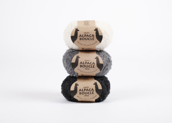 DROPS Alpaca Bouclé - 5110 hellgrau mix – Bild 5