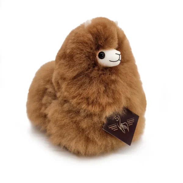 Inkari  – Alpaka Kuscheltier Mini (15 cm) - Hazelnut