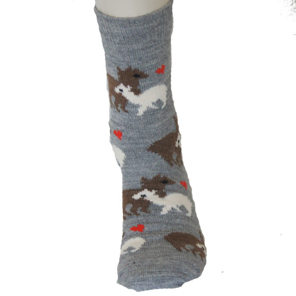 Socken  ALPAKA FAMILIE grau – Bild 2
