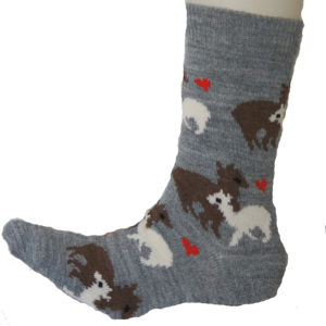 Socken  ALPAKA FAMILIE grau