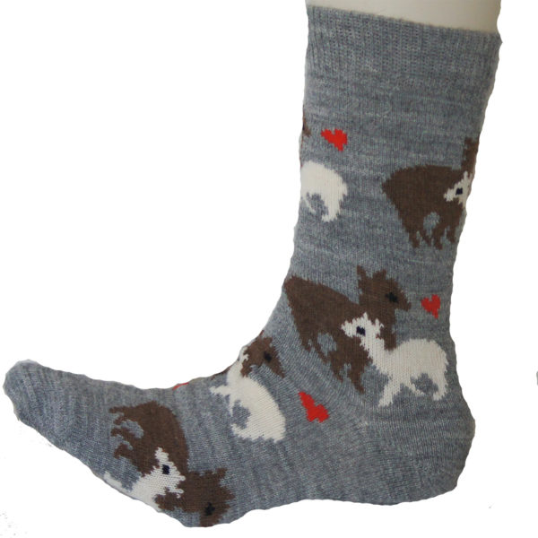 Socken  ALPAKA FAMILIE grau
