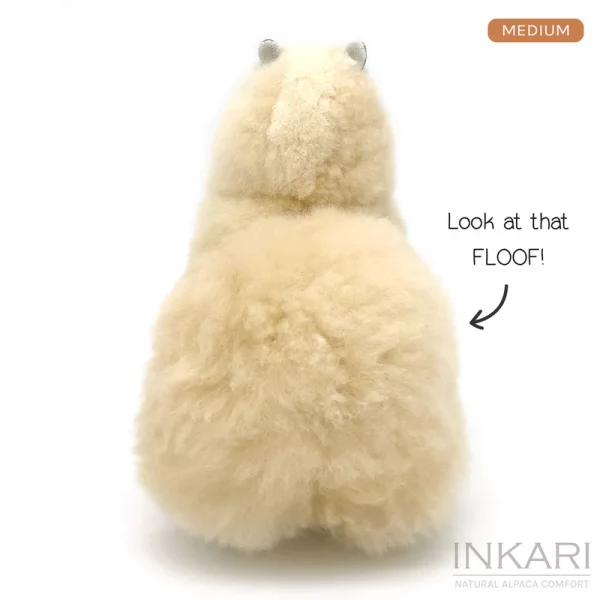 Inkari  – Alpaka Kuscheltier Medium (32 cm) - Blond – Bild 3
