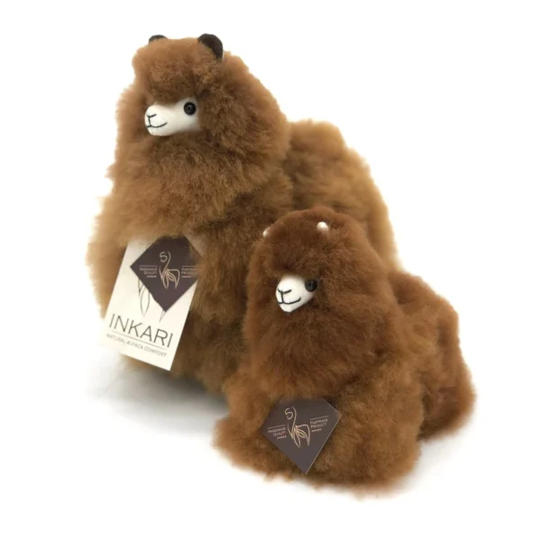 Inkari  – Alpaka Kuscheltier Mini (15 cm) - Walnut – Bild 3