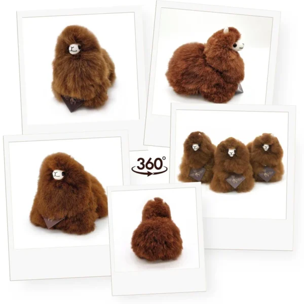 Inkari  – Alpaka Kuscheltier Mini (15 cm) - Walnut – Bild 2