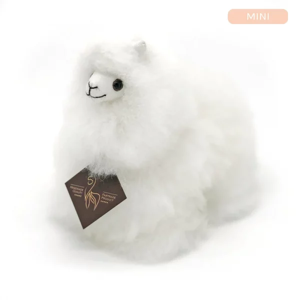 Inkari  – Alpaka Kuscheltier Mini (15 cm) - Ivory White