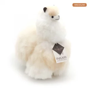 Inkari  – Alpaka Kuscheltier Medium (32 cm) - Vanille
