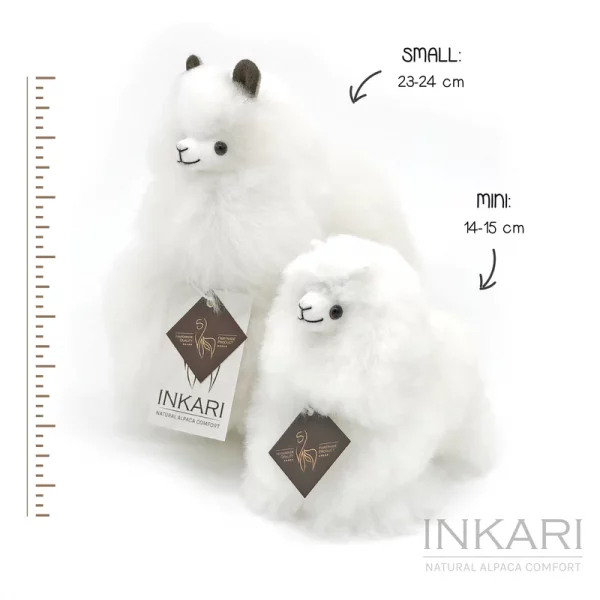 Inkari  – Alpaka Kuscheltier Mini (15 cm) - Ivory White – Bild 6