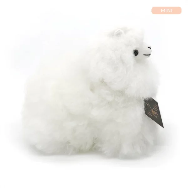 Inkari  – Alpaka Kuscheltier Mini (15 cm) - Ivory White – Bild 7