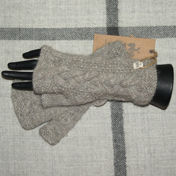 Pulswärmer/fingerl. miton ECO - hellgrau/silver eco