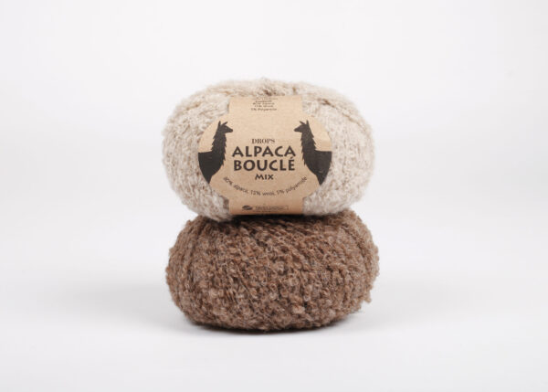 DROPS Alpaca Bouclé - 0602 braun mix – Bild 3