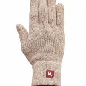 Alpaka Gefütterte Fingerhandschuhe UNI aus 100% Alpaka - sand