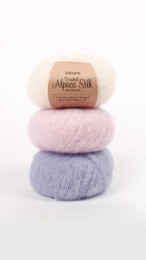 DROPS Brushed Alpaca Silk - 32 moosgrün uni colour – Bild 5