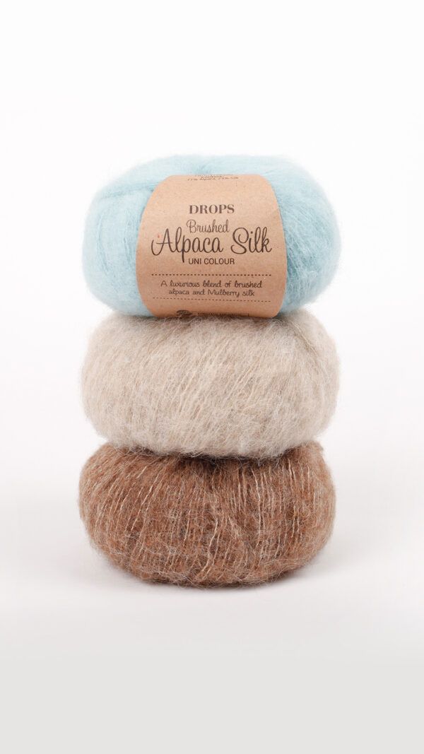 DROPS Brushed Alpaca Silk - 32 moosgrün uni colour – Bild 4