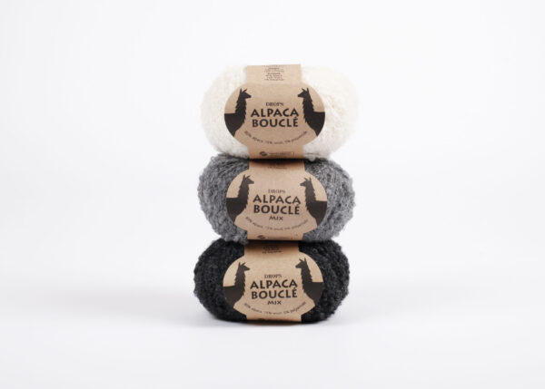 DROPS Alpaca Bouclé - 0517 grau mix – Bild 5
