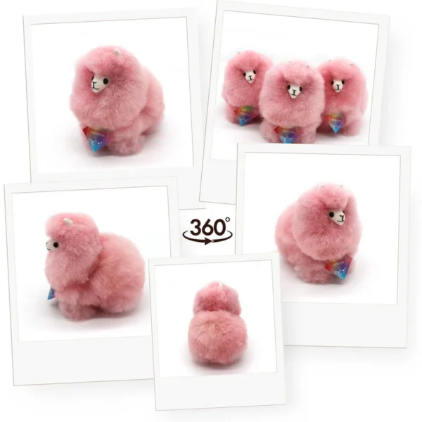 Inkari  – Alpaka Kuscheltier Mini (15 cm) - Rainbow Cotton Candy – Bild 5