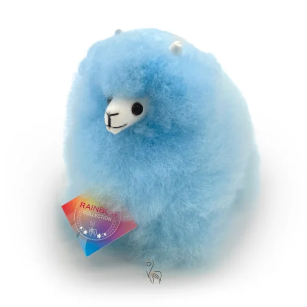 Inkari  – Alpaka Kuscheltier Mini (15 cm) - Rainbow Baby Bleu