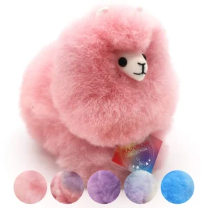 Inkari  – Alpaka Kuscheltier Mini (15 cm) - Rainbow Cotton Candy