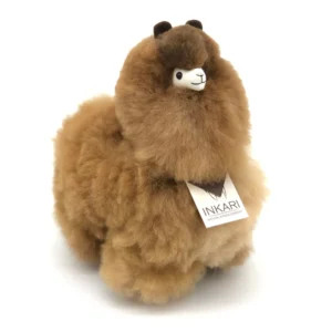 Inkari  – Alpaka Kuscheltier Medium (32 cm) - Caramel