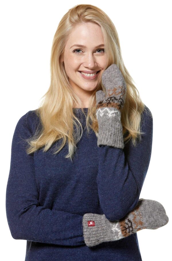 Alpaka Fausthandschuhe NATURA  - antrazit – Bild 2