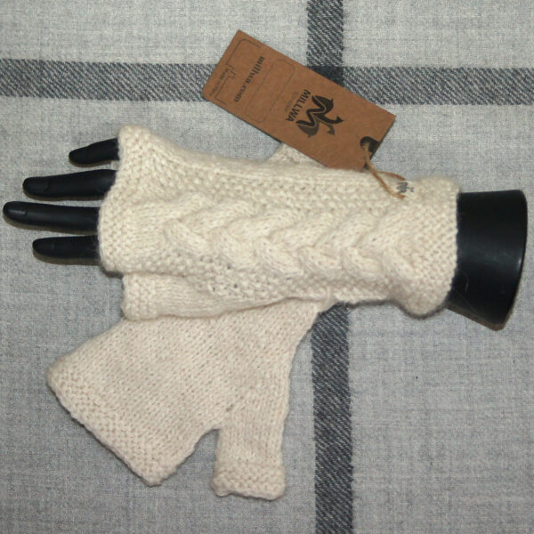 Pulswärmer/fingerl. miton ECO - weiß/white ec