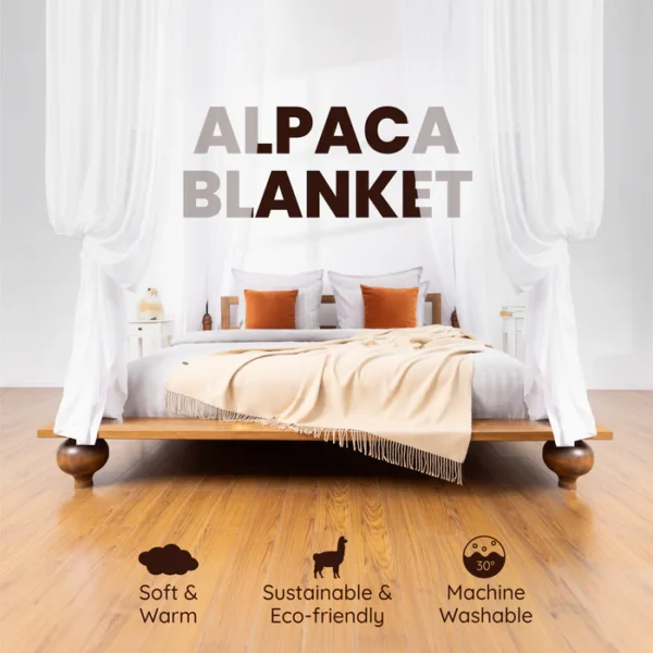 Alpaka Decke - Elegante - Gold – Bild 3