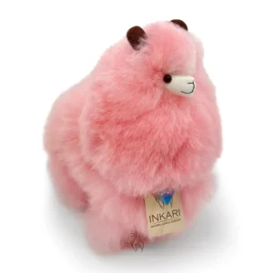 Inkari – Alpaka Kuscheltier Medium (32 cm) – Cotton Candy