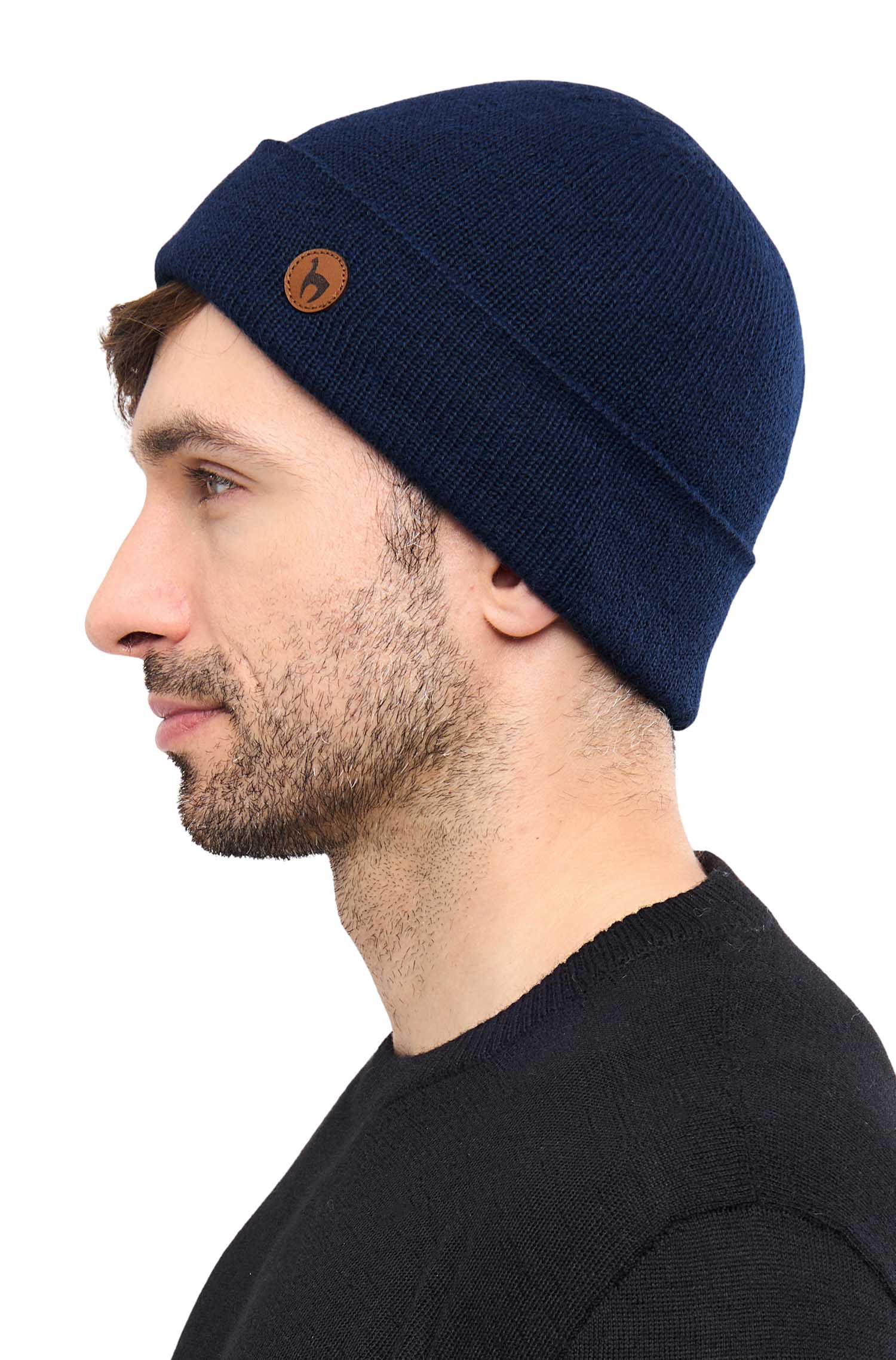 Alpaka Mütze BARK marineblau – Bild 6