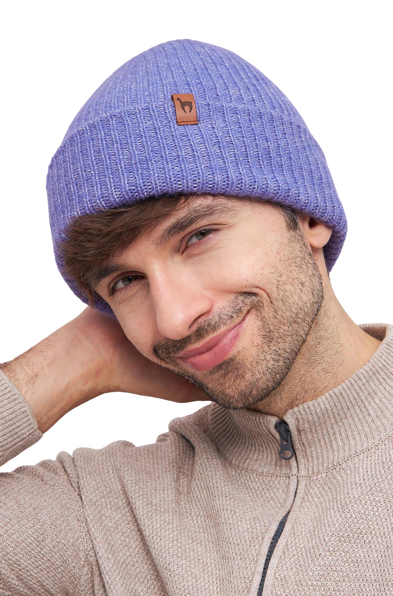 Alpaka MÜTZE PACA kornblume – Bild 4