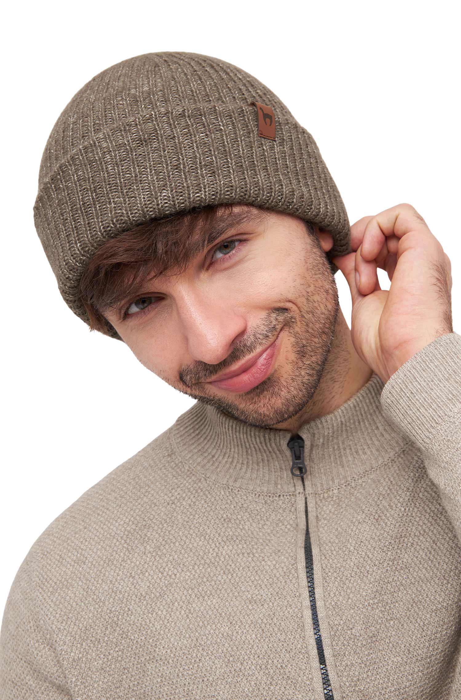 Alpaka MÜTZE PACA taupe – Bild 9