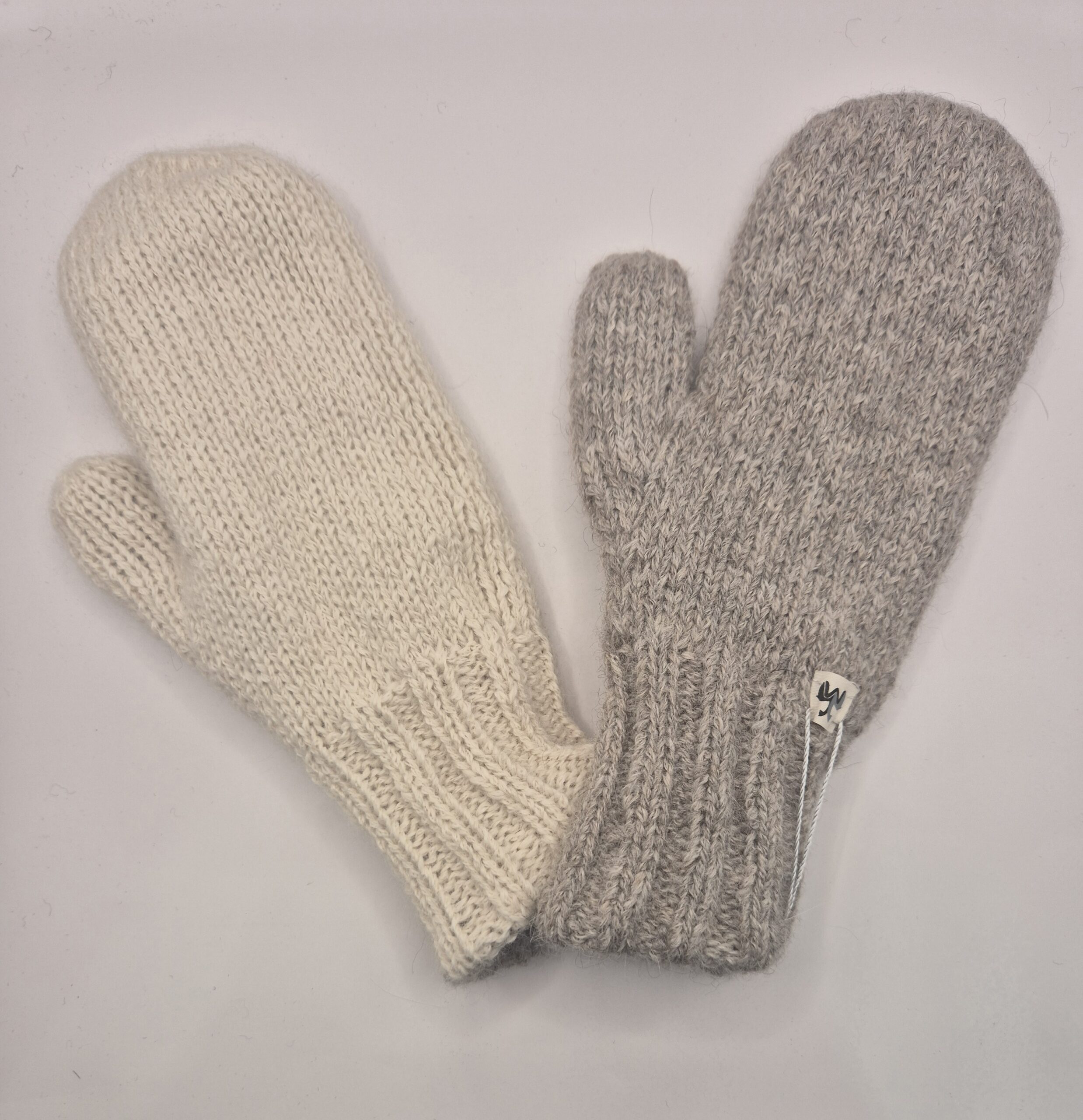 Wendefäustlinge hellgrau-weiß/silver-white eco – Bild 2