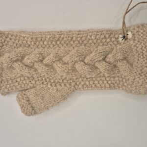 Pulswärmer/fingerl. miton ECO - beige eco