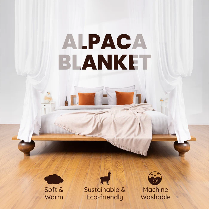Alpaca Decke - Elegante - Hazel – Bild 2