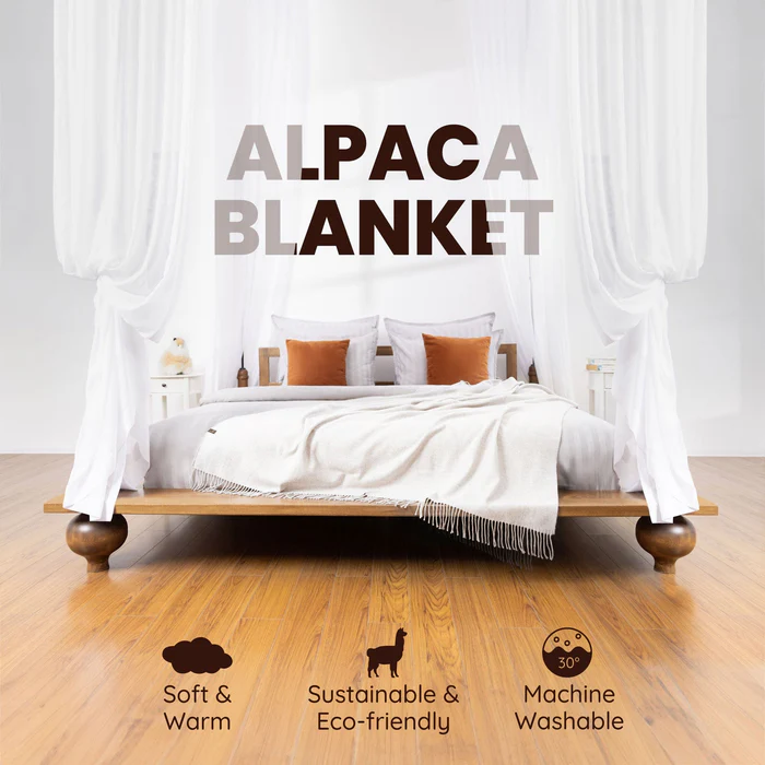 Alpaca Decke - Elegante - Ivory â Bild 2