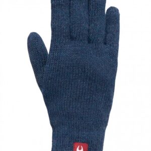 Alpaka Gefütterte Fingerhandschuhe UNI aus 100% Alpaka - blau meliert