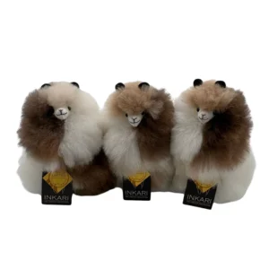 Inkari – Alpaka Kuscheltier Small (23 cm) – Light Brown Calico