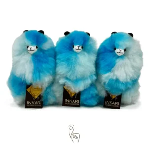 Inkari – Alpaka Kuscheltier Small (23 cm) – Azure Cloud