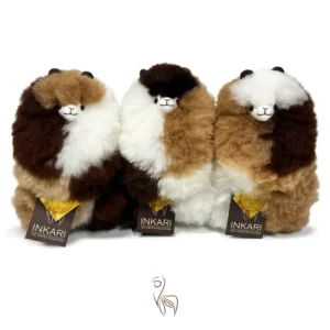 Inkari – Alpaka Kuscheltier Small (23 cm) – Dark Brown Calico