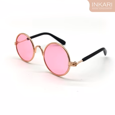 Alpaka Brille - Rund Flower Power