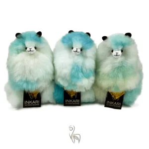 Inkari – Alpaka Kuscheltier Small (23 cm) – Turquoise Cloud