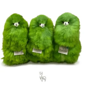Inkari – Alpaka Kuscheltier Medium (32 cm) – Green Apple