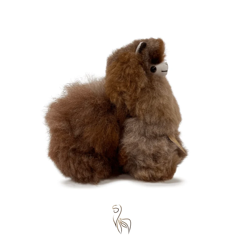 Inkari – Alpaka Kuscheltier Mini (15 cm) - Wild Pecan – Bild 3
