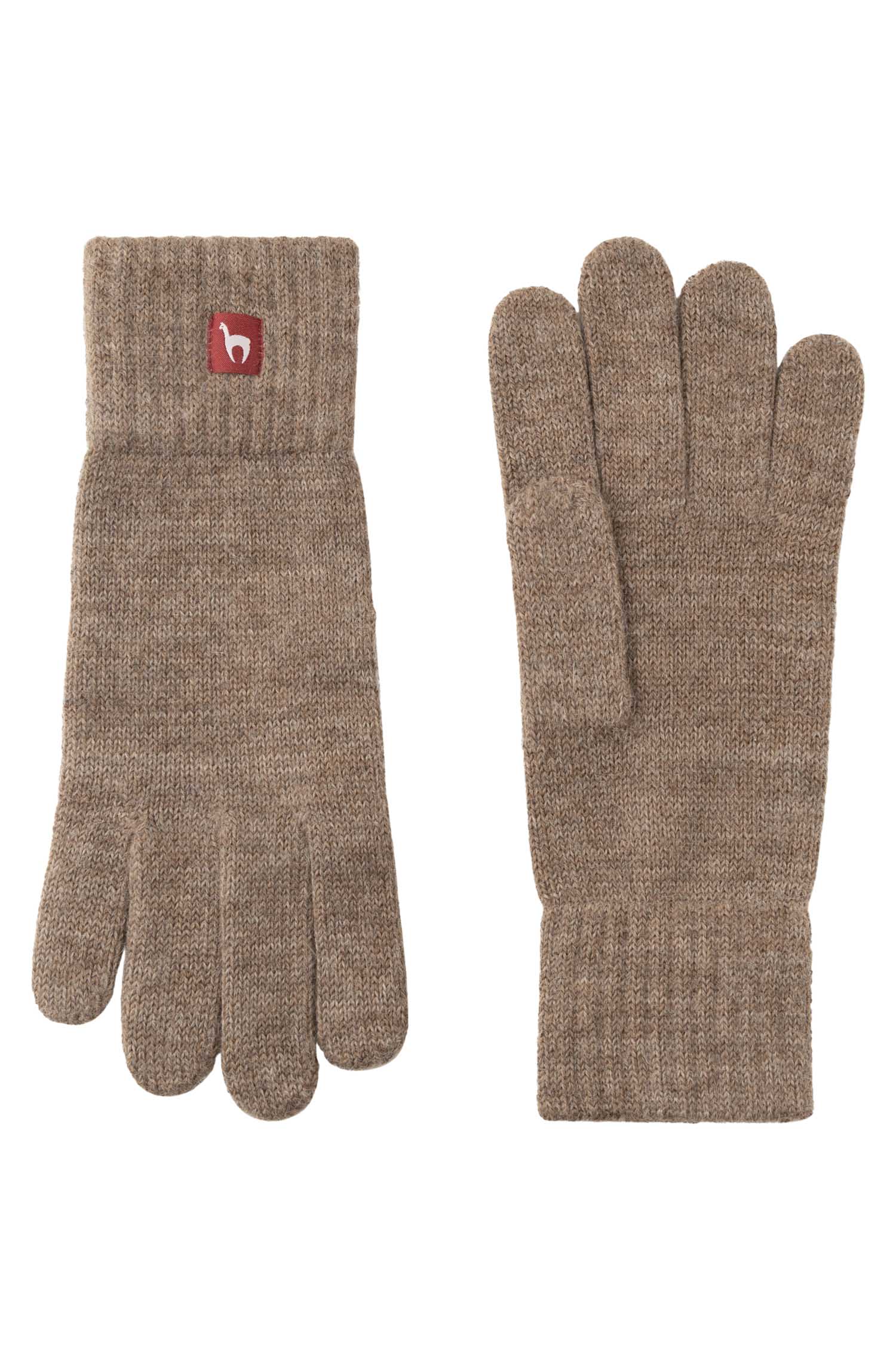 Alpaka Fingerhandschuhe UNI - kakao – Bild 5